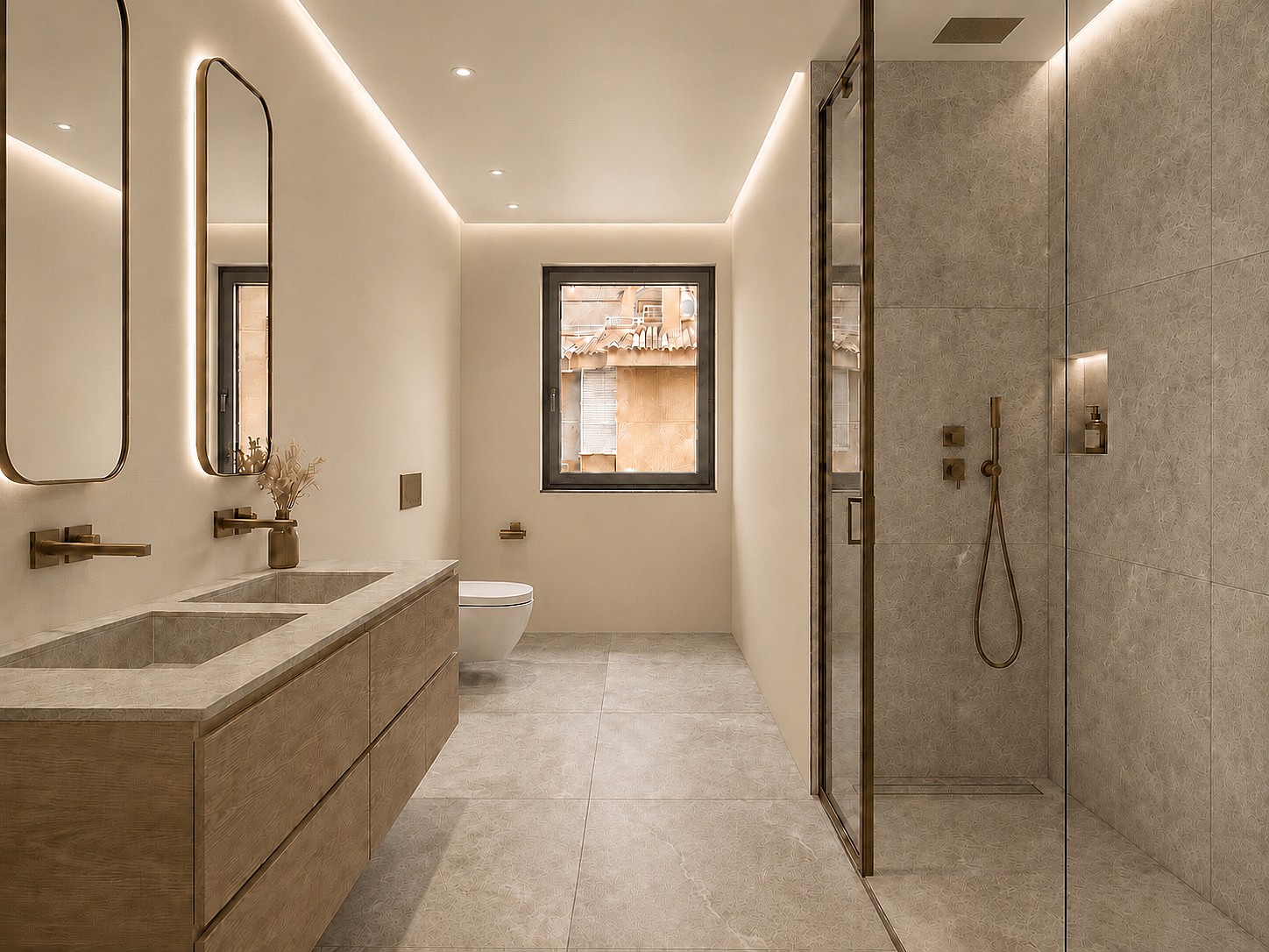 bathroom finishes with exterior window