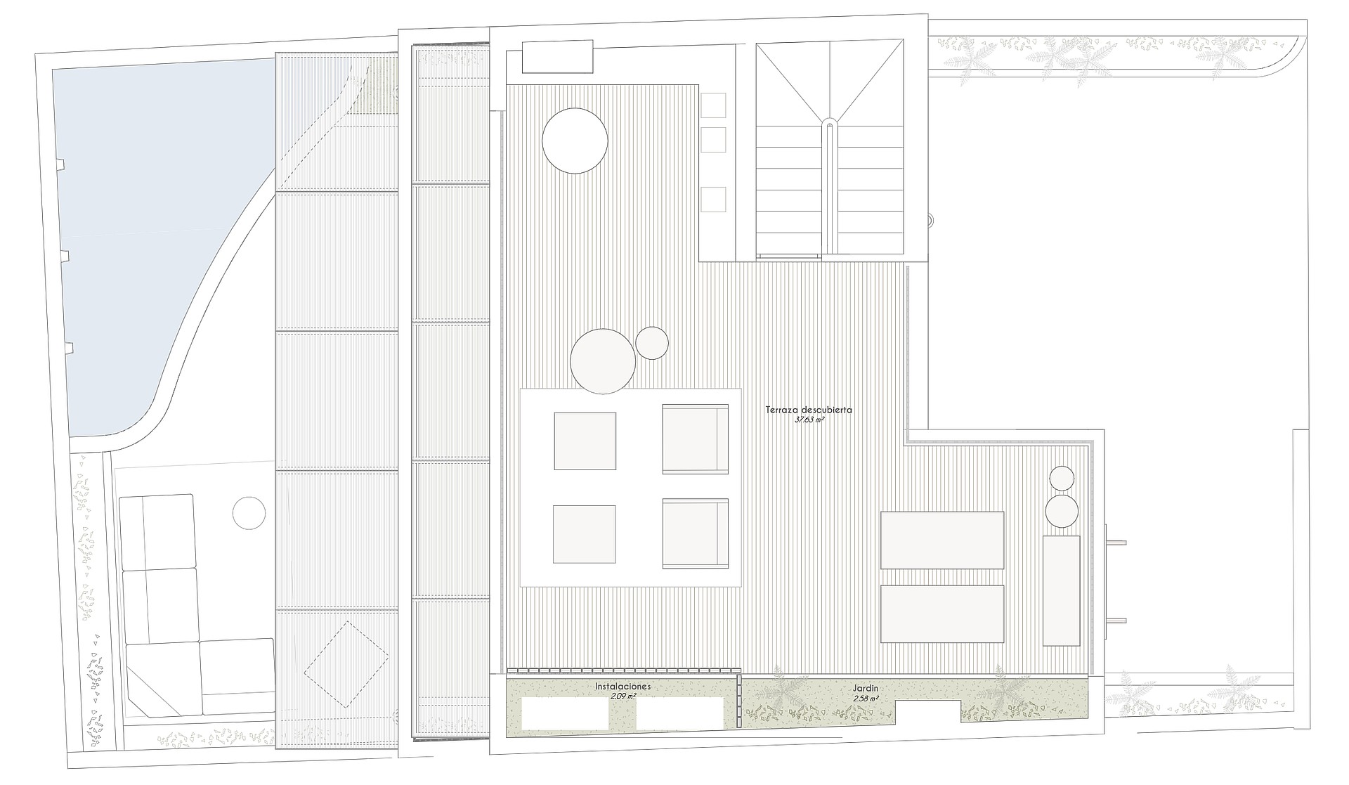 Architectural site plan diagram showing property orientation and layout of the Genova townhouse.