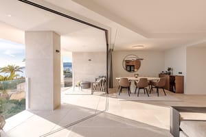 Open terraces indoor and outdoor of aparment in Portixol