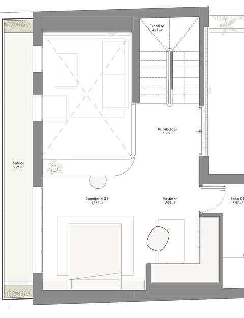 Top-down architectural floor plan for a residential townhouse, showing room dimensions and spatial arrangement.